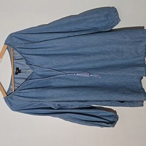 Ellos Sky Blue Mini Tunic Dress Size L